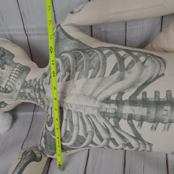 NEW LARGE John Derian x Target CHRISTMAS XMAS SANTA Stuffed Skeleton Pillow 63” - Picture 9 of 14